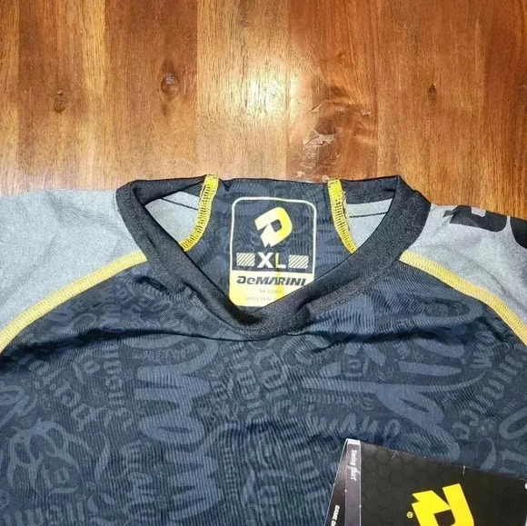 NWT DeMarini compression baseball swing shirt black print #WTD100177 XL or 2XL - Picture 2 of 6